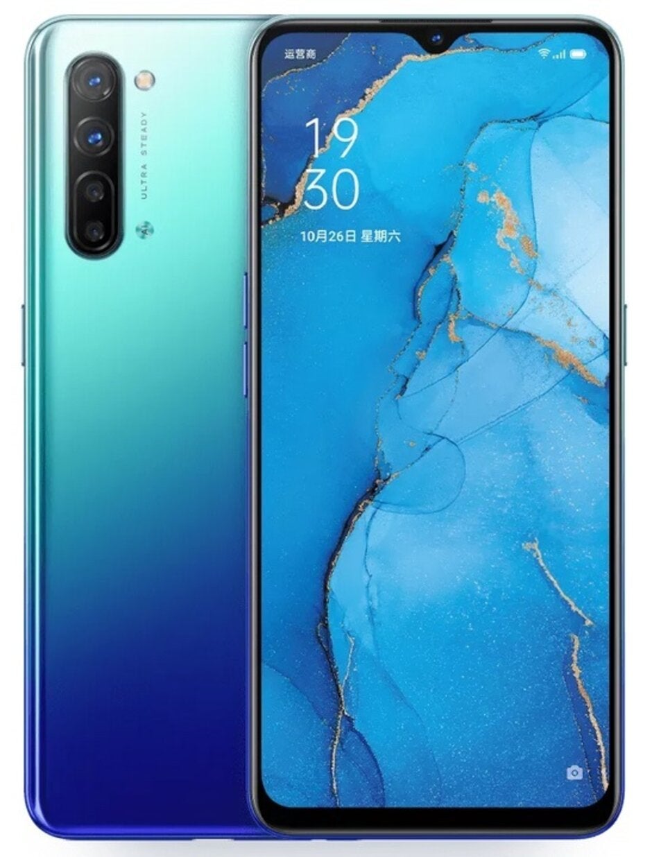 Oppo Reno3 in Blue Starry Night - Oppo&#039;s new Reno3 models add 5G but remove a familiar feature