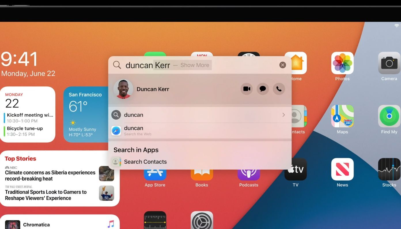 Universal search on iPadOS - What&#039;s new in iPadOS 14? Which iPads will support iPadOS 14?