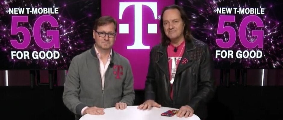 Current T-Mobile CEO Mike Sievert on the left with John Legere on the right - T-Mobile tops AT&amp;T to become the second largest wireless carrier in the U.S.