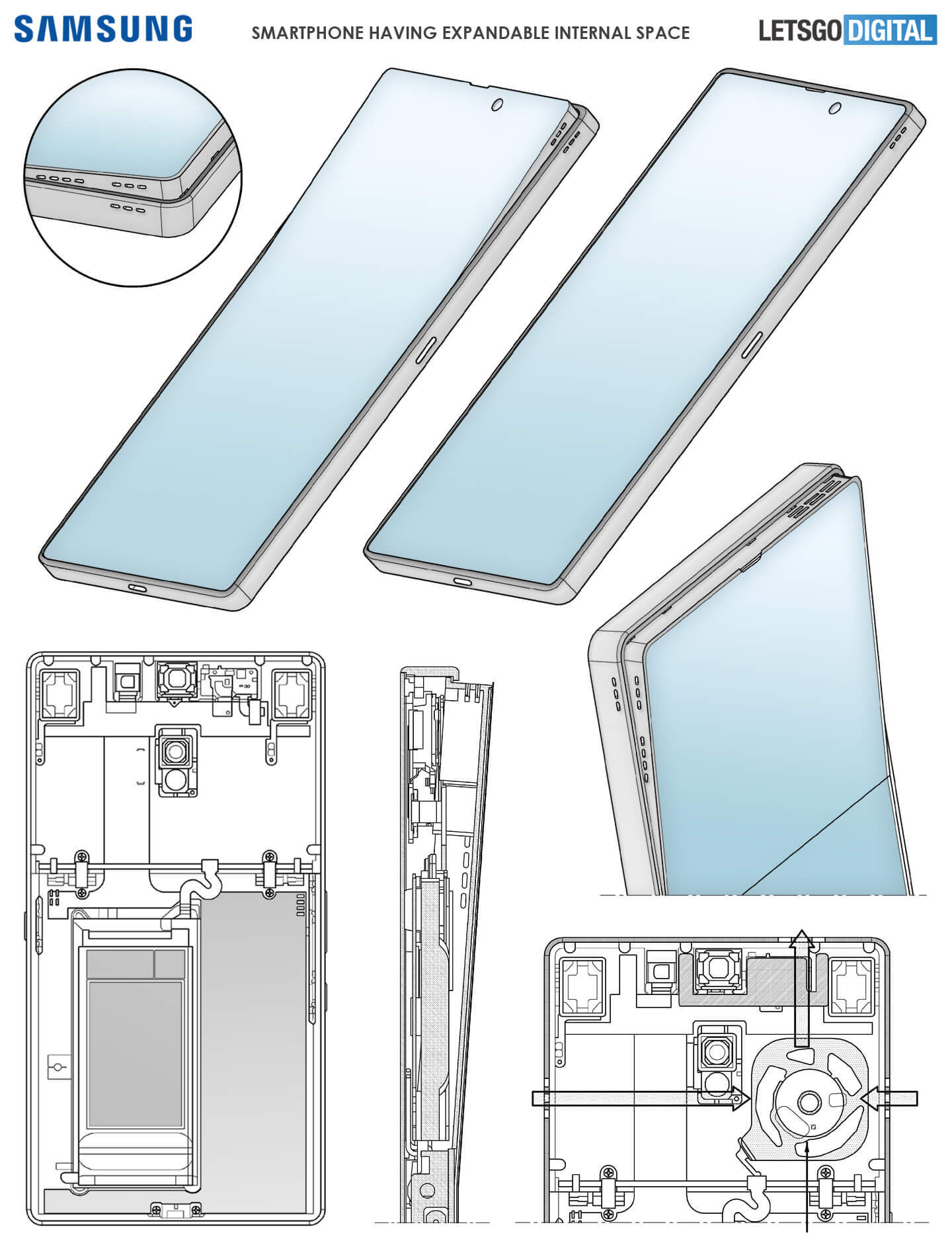 Samsung patent reveals an innovative Galaxy S phone with a flexible screen and powerful sound