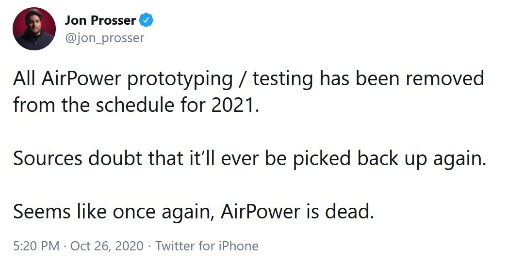 The Twitter tipster who once said that AirPower was resurrected now says that it is dead again - For Apple&#039;s longest running vaporware, it&#039;s death after death