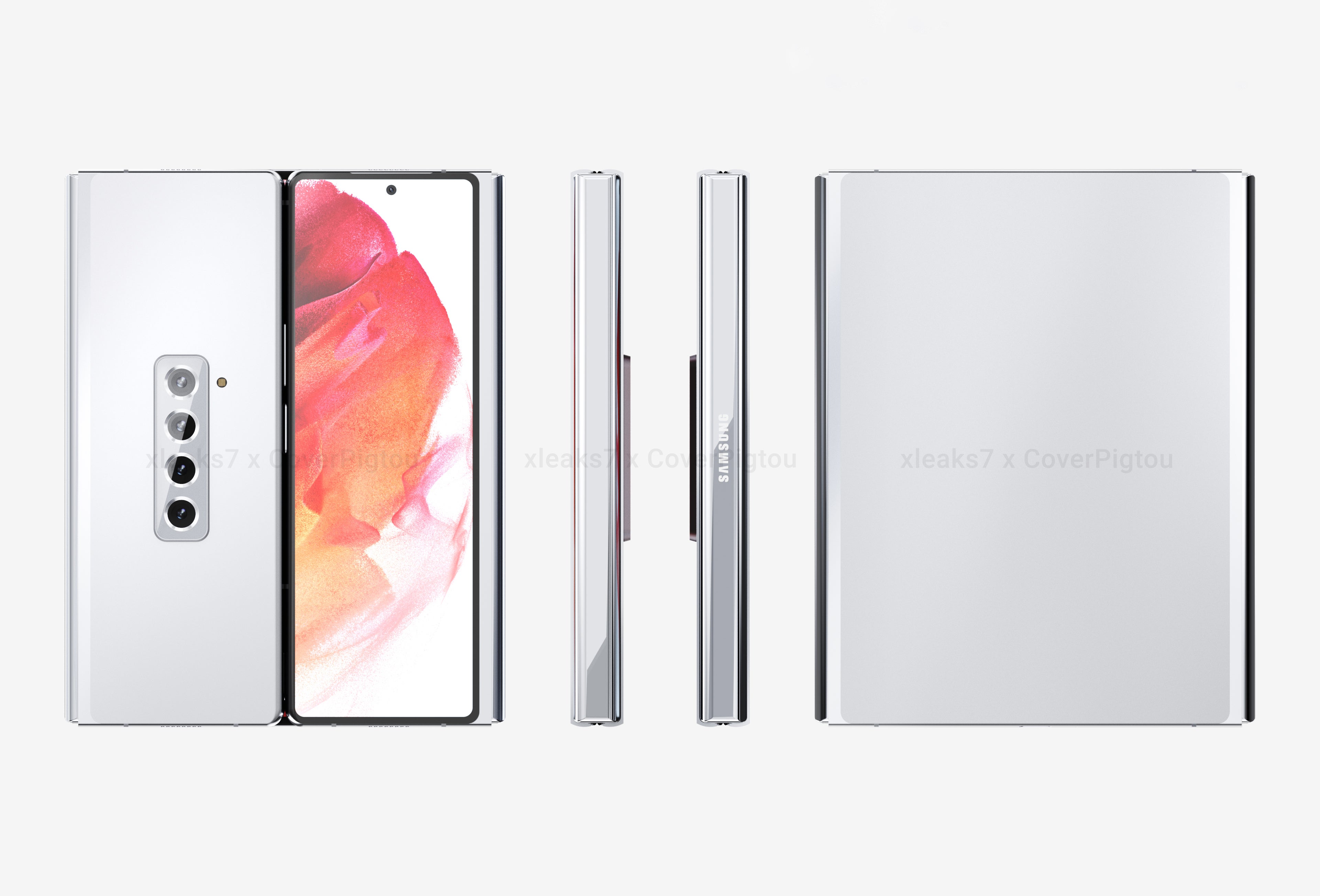 Render of the Samsung Galaxy Z Fold 3 Tri-Fold&quot;&amp;nbsp - Samsung Galaxy Z Fold 3 renders leak