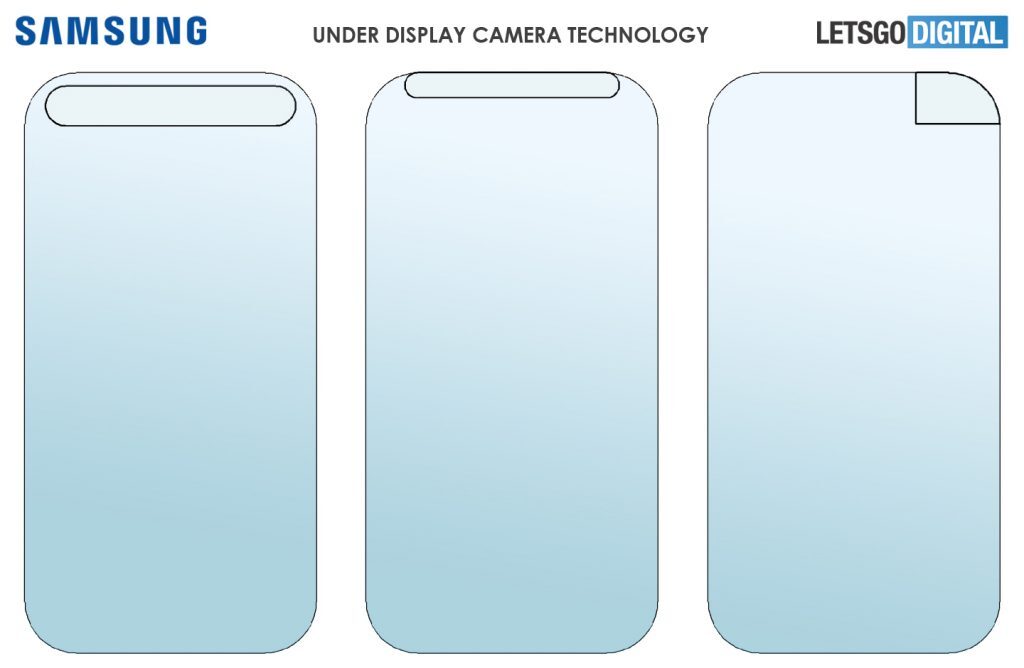 The camera area of the display might take up the entire top portion - Samsung&#039;s under-display camera in advanced development stage, new documentation shows