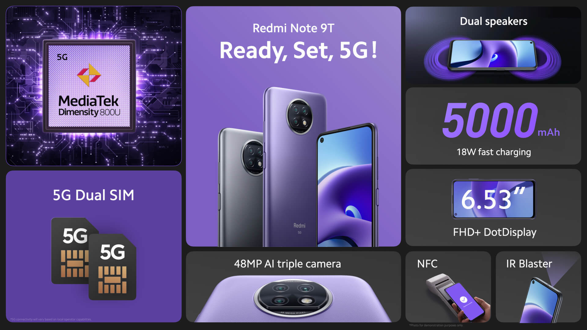 Xiaomi Redmi Note 9T features - The Redmi 9T &amp; Note 9T 5G are official as Xiaomi&#039;s latest budget kings
