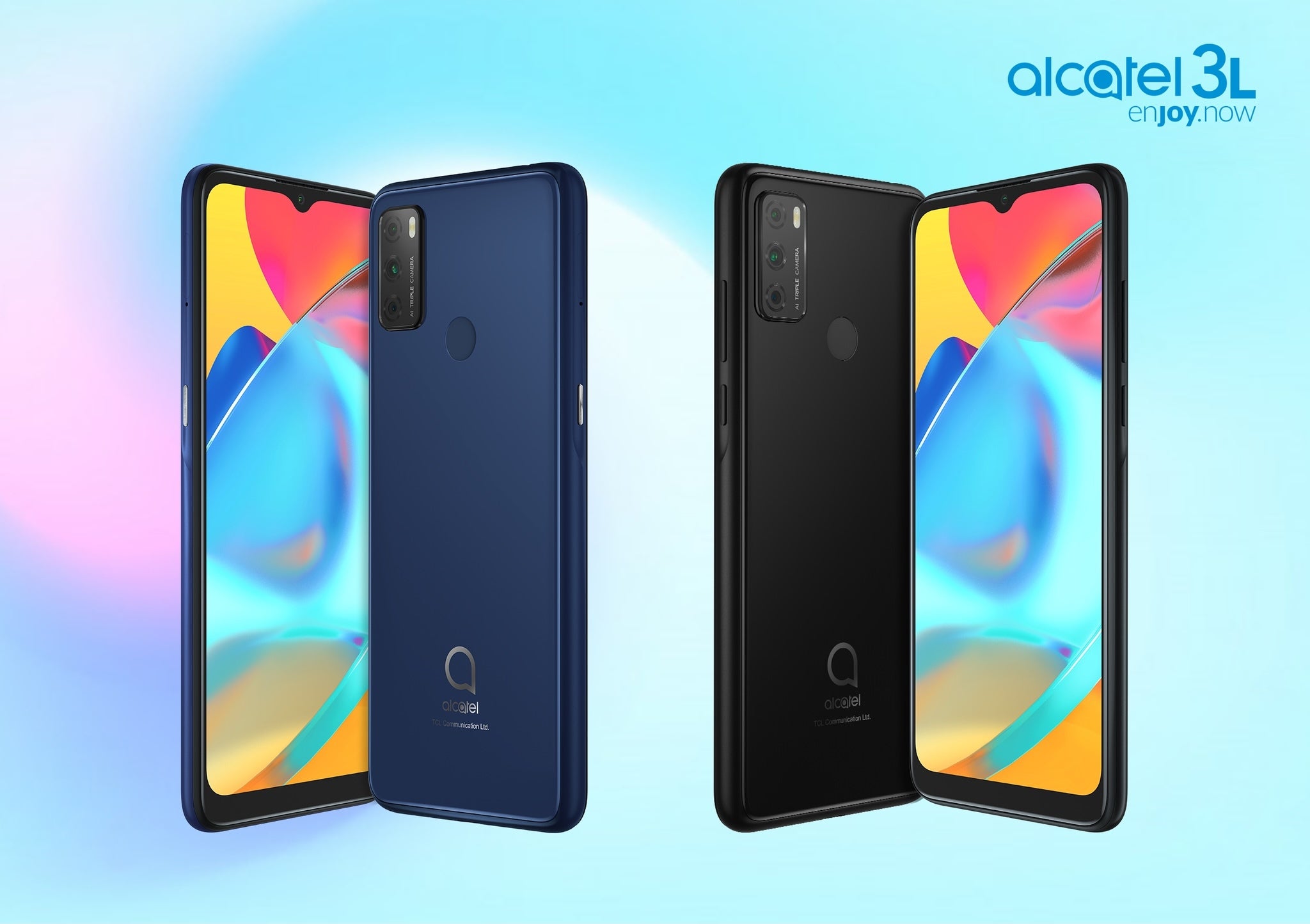 The Alcatel 3L comes in Jewelry Blue and Jewelry Black - Alcatel introduces a range of super cheap smartphones