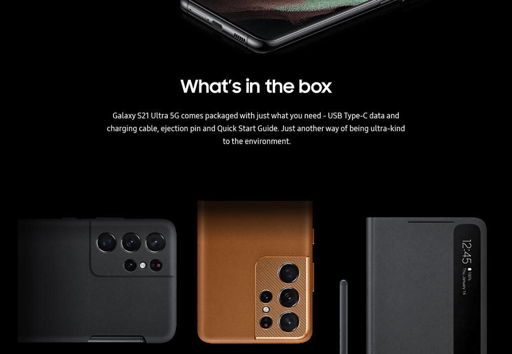 The S21 models would indeed come with no charger ot earbuds - All Galaxy S21, S21+, S21 Ultra specs revealed in a last-minute leak