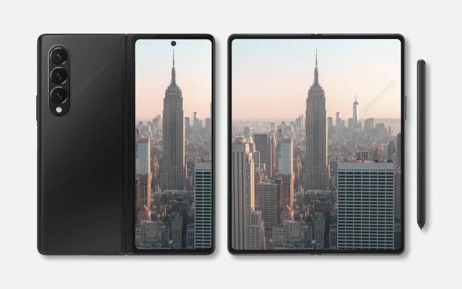 Samsung Galaxy Z Fold 3 renders based on leaks - Galaxy Z Fold 3 under-panel camera as good as typical ones, but there&#039;s still a glaring problem: tip