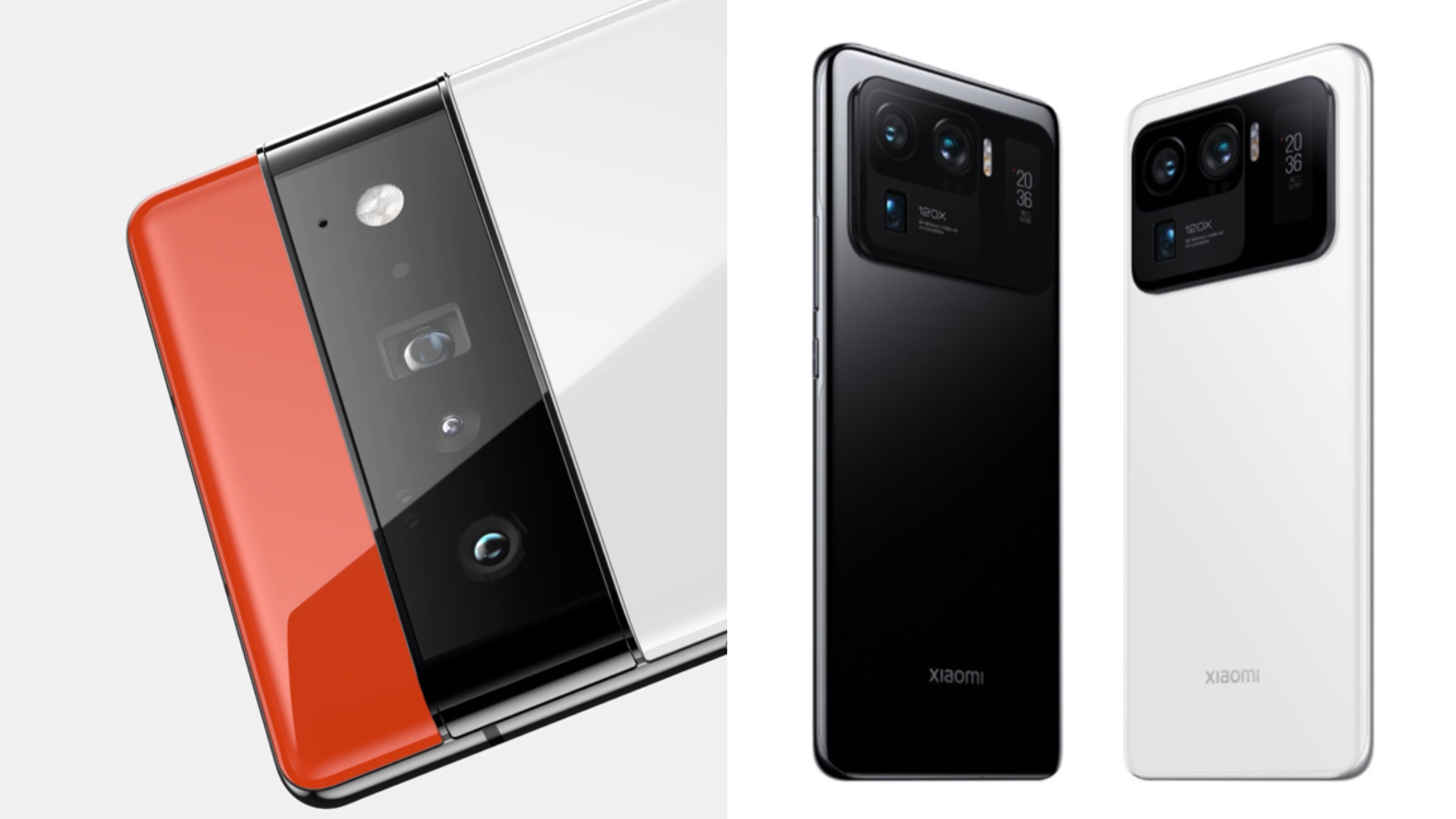 The Xiaomi Mi 11 Ultra (right) is the smartphone with the largest camera sensor, if we don&#039;t count Sharp&#039;s Aquos R6, which is only available in Japan. - Google Pixel 6 Pro and its 122MP camera system: The 4-year wait for 4 new cameras