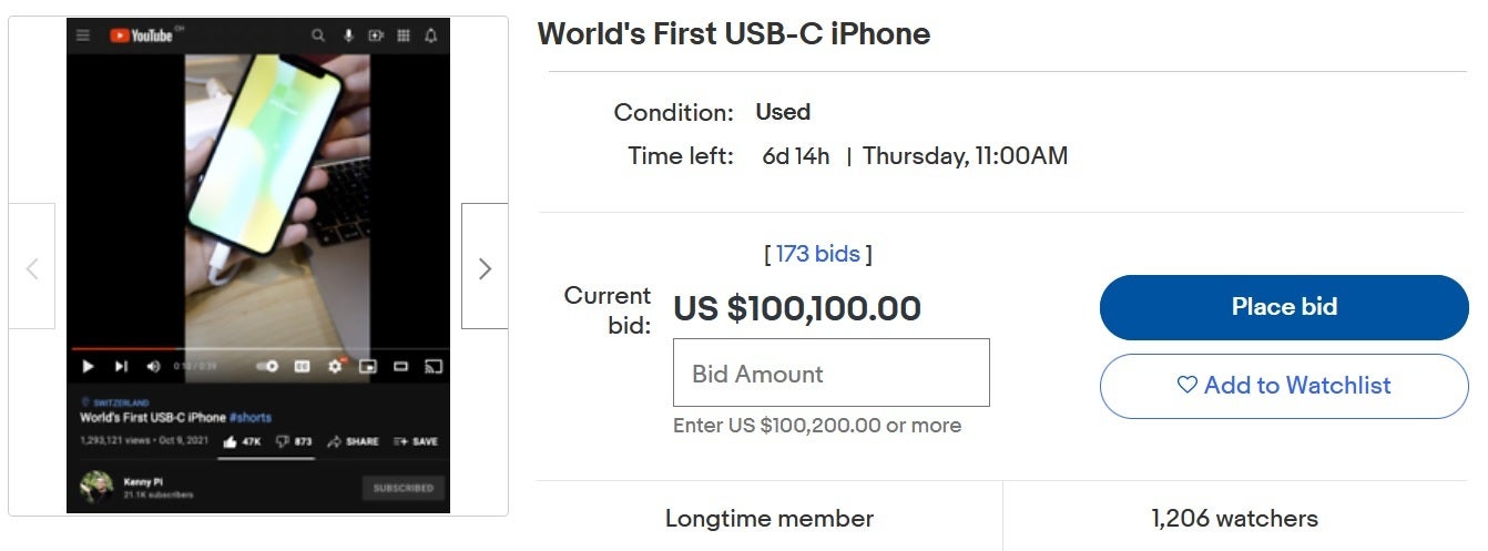 Got an extra $100 grand to spend on the world&#039;s first iPhone with a USB-C port? - First iPhone modified with USB-C port has $100,100 bid on eBay