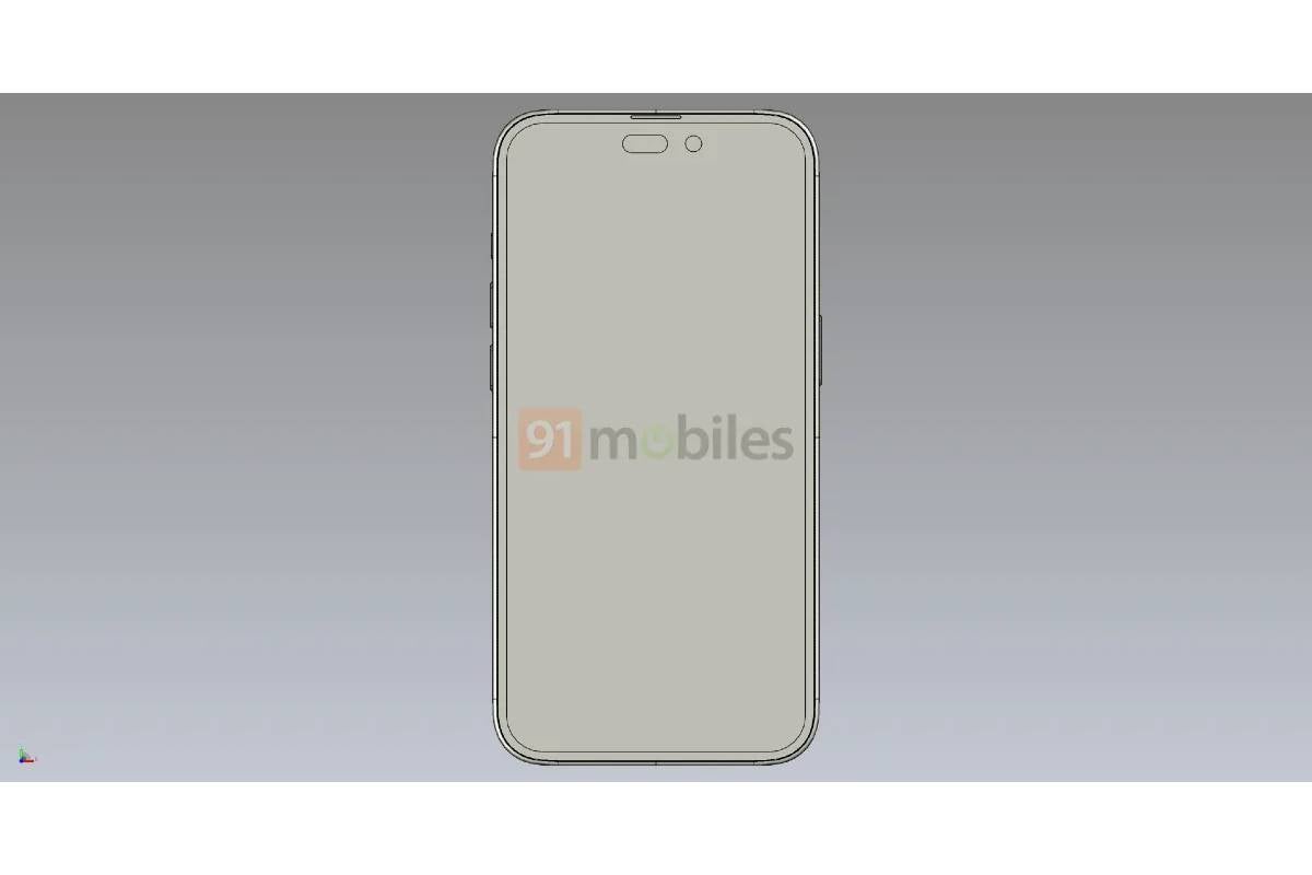 New renders showcase iPhone 14 Pro&#039;s pill and hole cutouts - iPhone 14 Pro CAD renders show thicker camera bump and thinner, symmetrical bezels