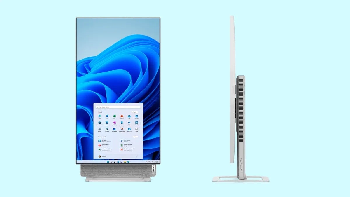 The Lenovo Yoga AIO 7 looks sleek - This sleek 27&quot; all-in-one PC connects to your phone and has a rotating screen