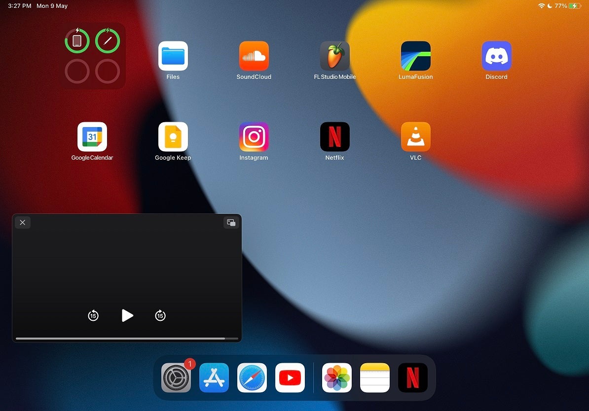 A Netflix video playing in a Picture in Picture popup (Yep, in appears blank in screenshots, but trust me, it&#039;s a Netflix video.) - Become an iPad pro: Must-know iPad tips and tricks