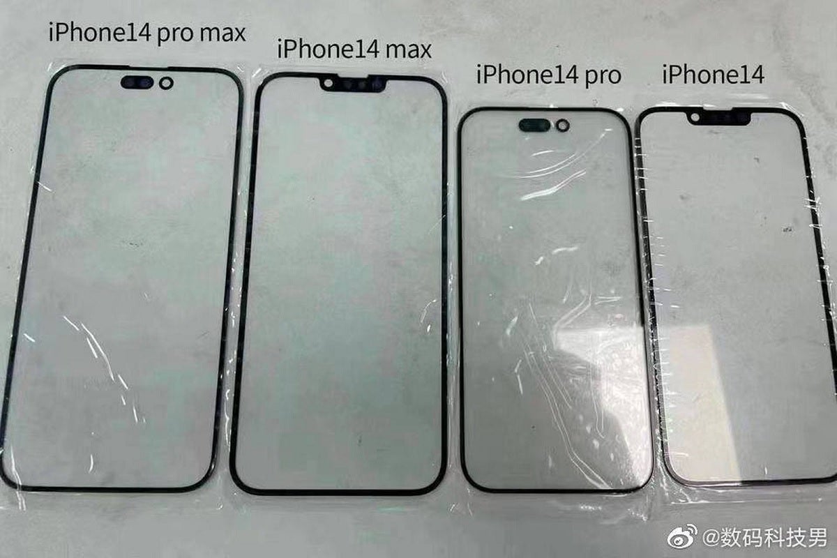 Glass panels allegedly for the iPhone 14 models were posted on Chinese social media app Weibo - Apple rumored to unveil iPhone 14, three watches, AirPods Pro 2 on September 13th