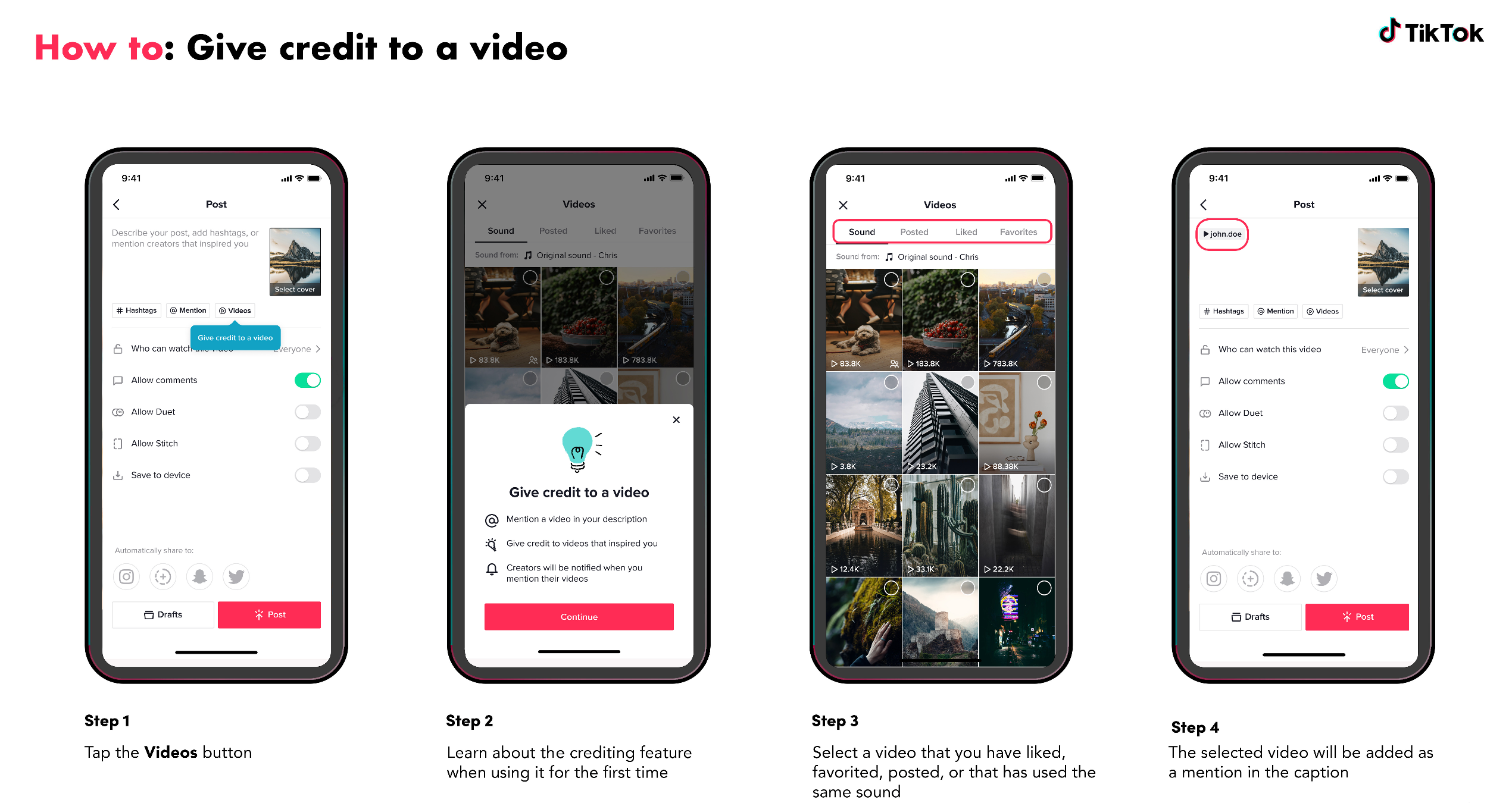 TikTok introduces ways for users to recognize other authors&#039; ideas