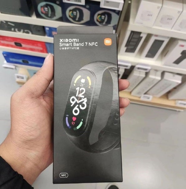 Front of the box for the Xiaomi Smart Band 7 NFC - Xiaomi Smart Band 7 NFC box leaks revealing specs UPDATE: Mi Band 7 now official!