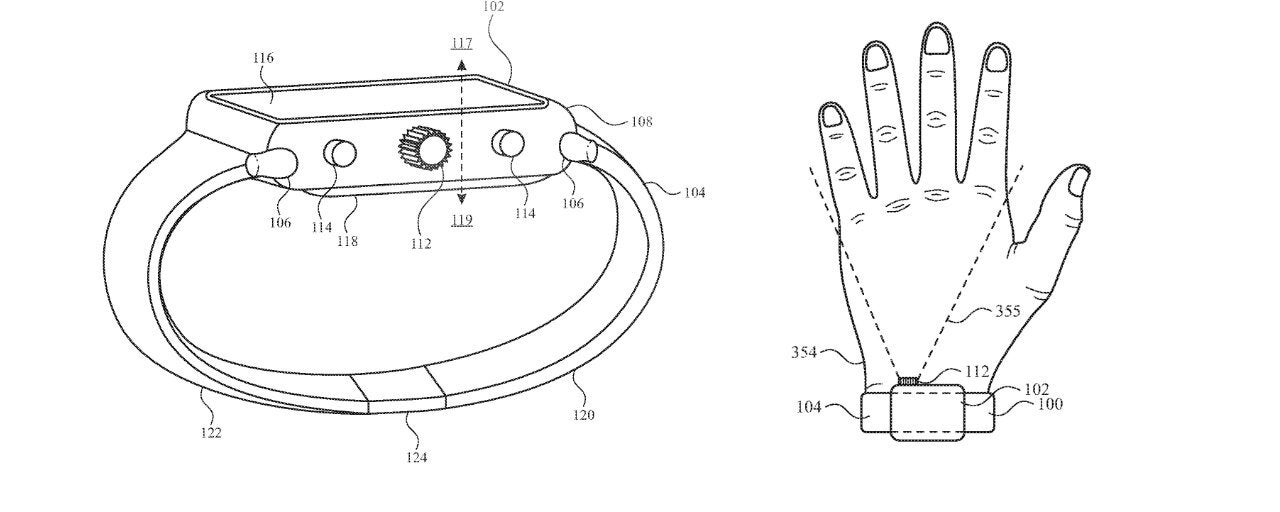 Illustration from the patent - Apple researching how to fit a camera into Apple Watch&#039;s Digital Crown