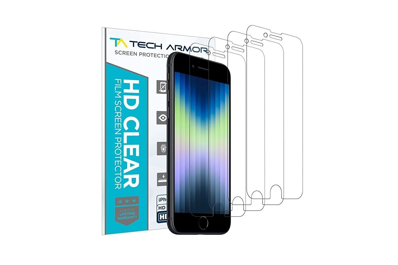 Tech Armor HD Clear Film iPhone SE (2022) Screen Protector - The best iPhone SE (2022) screen protectors - our 2023 picks