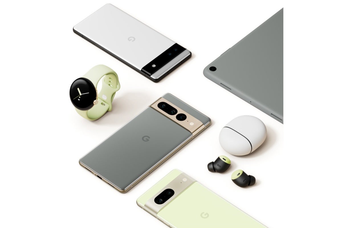 This is Google&#039;s complete Pixel portfolio including the 7 and 7 Pro, first-ever Watch, Buds Pro, and upcoming Tablet. - &#039;Very reputable&#039; sources reveal pre-order and launch dates for Google&#039;s Pixel 7 and Pixel 7 Pro