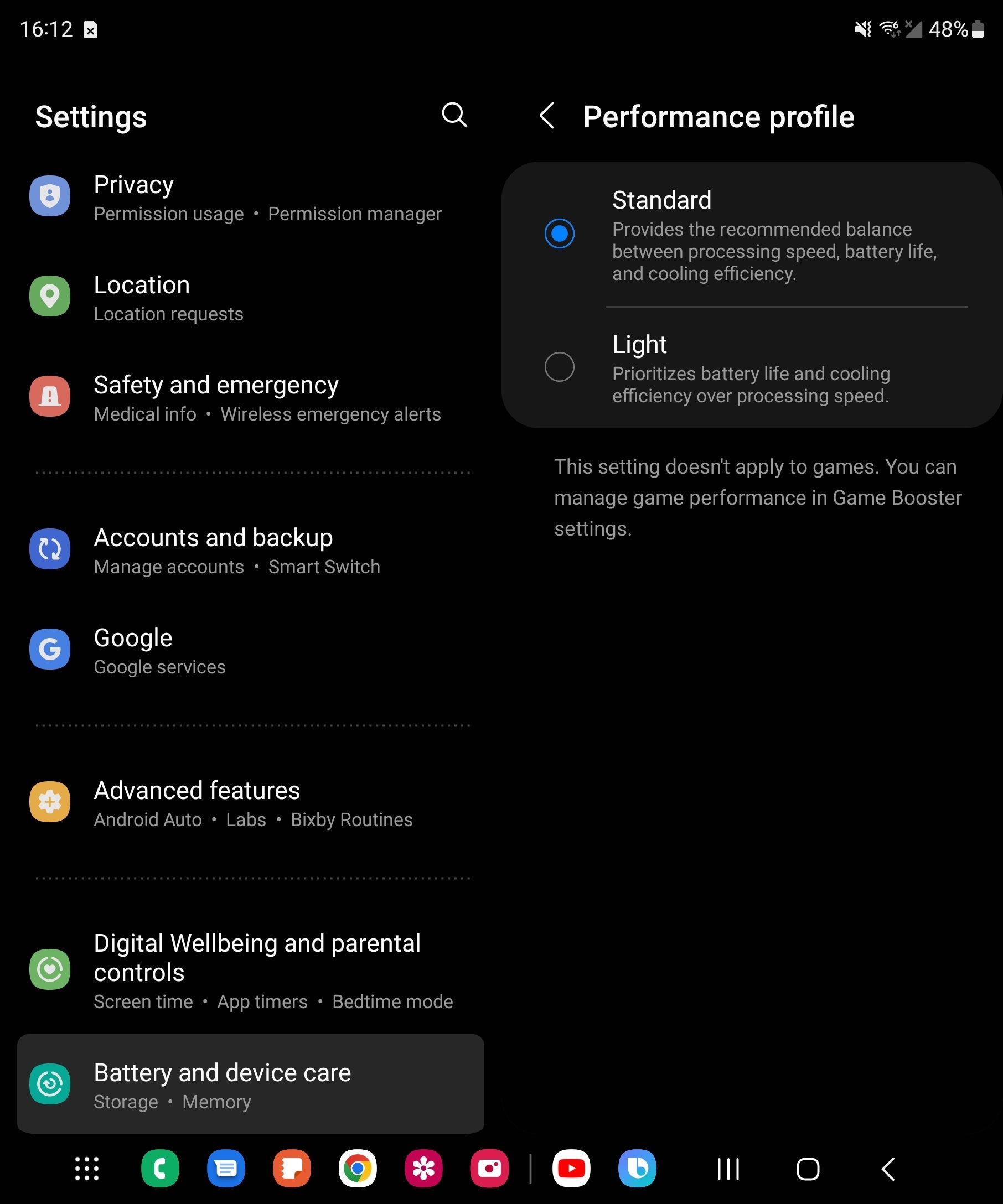 The new Z Fold 4 performance profile - Samsung&#039;s new Galaxy Z Fold 4 &#039;Light&#039; performance profile boosts battery life