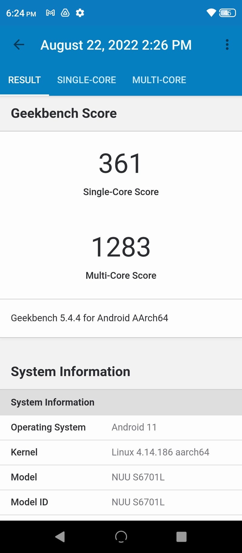 B15 Geekbench 5