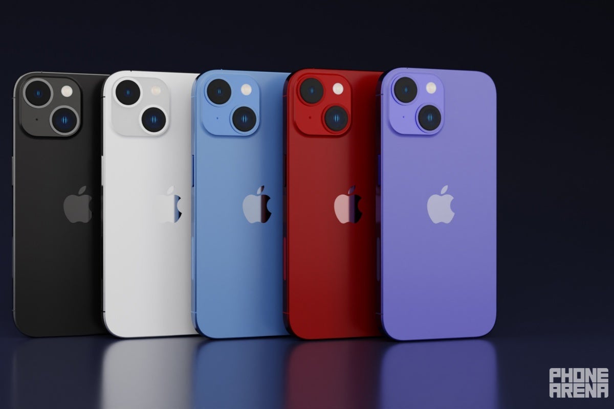 This is how the vanilla iPhone 14 could look in five of its six rumored colors. - Unverified source spills the beans on iPhone 14 colors, storage, charging speed, price, and more