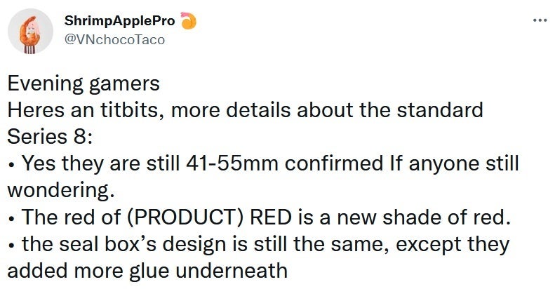 ShrimpApplePro tweets out some Apple Watch Series 8 tidbits - Tipster shares tidbits about the Apple Watch Series 8