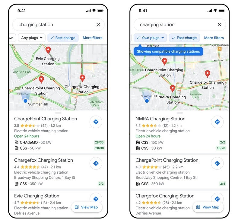 Google Maps can help you find locations that will fast charge your electric vehic - Google notes changes coming to Google Maps including AR-based &quot;Search with Live View&quot;