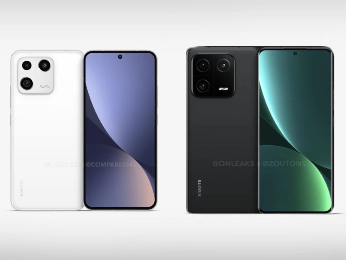 The recently leaked renders of the Mi 13 and Mi 13 Pro smartphones. - Xiaomi reschedules the launch event for the Mi 13 series, but the reason and new date are unclear