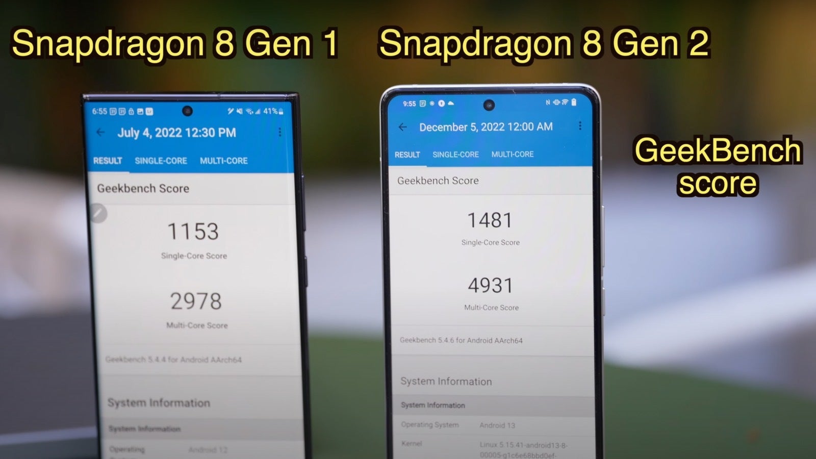 Snapdragon 8 Gen 2 benchmarks leave no chance to Google&#039;s Pixel 7 - image courtesy of Ben Sin. - Power over brains! Super-charged Galaxy S23 to run circles around Pixel 7; Tensor 2 left in the dust