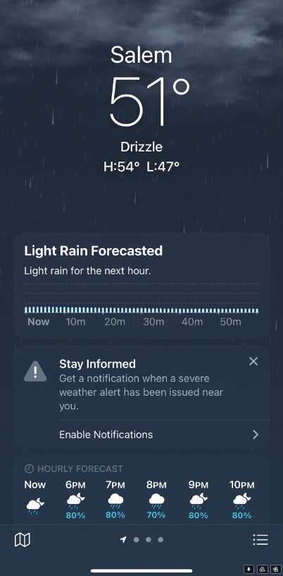 The iOS native weather app - Apple&#039;s Dark Sky weather app is gone after tonight; here&#039;s how you can still access the same data