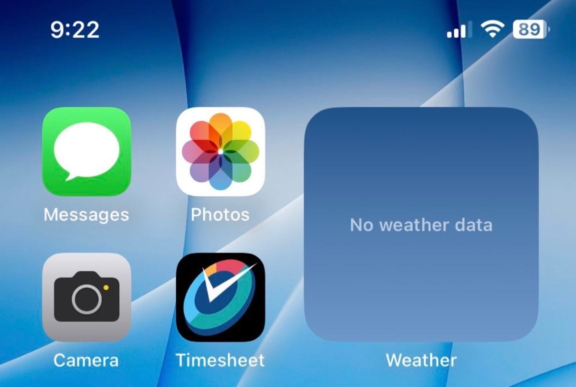 Twitter subscriber KN also has a problem with the native Weather app widget - Key native iPhone widget is &quot;under the weather&quot; after update to iOS 16.4