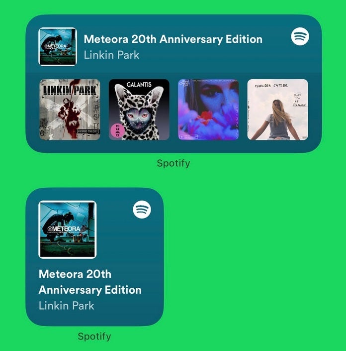The two Spotify home screen widgets for the iPhone - New Spotify lock screen widget for iPhone gives users one tap access to the music streamer
