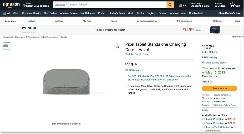 Amazon leaks the price for Google&#039;s &quot;Pixel Tablet Charging Dock&quot;