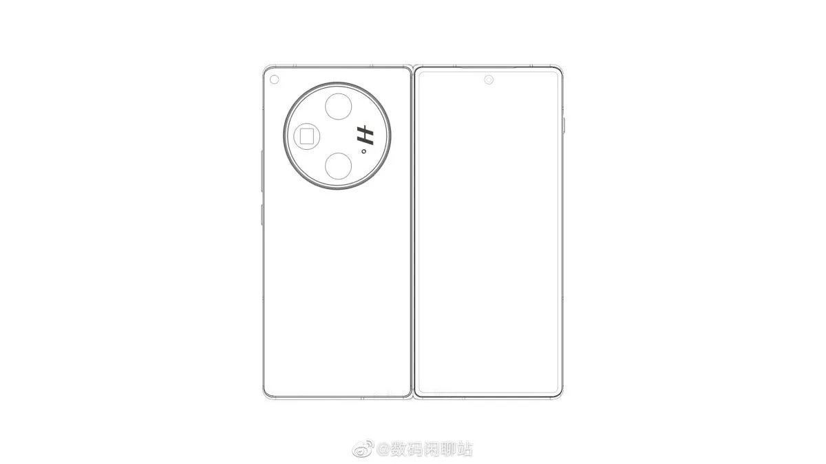 Oppo Find N3 design schematic. - Oppo Find N3 schematic leaks: hints at future OnePlus V Fold