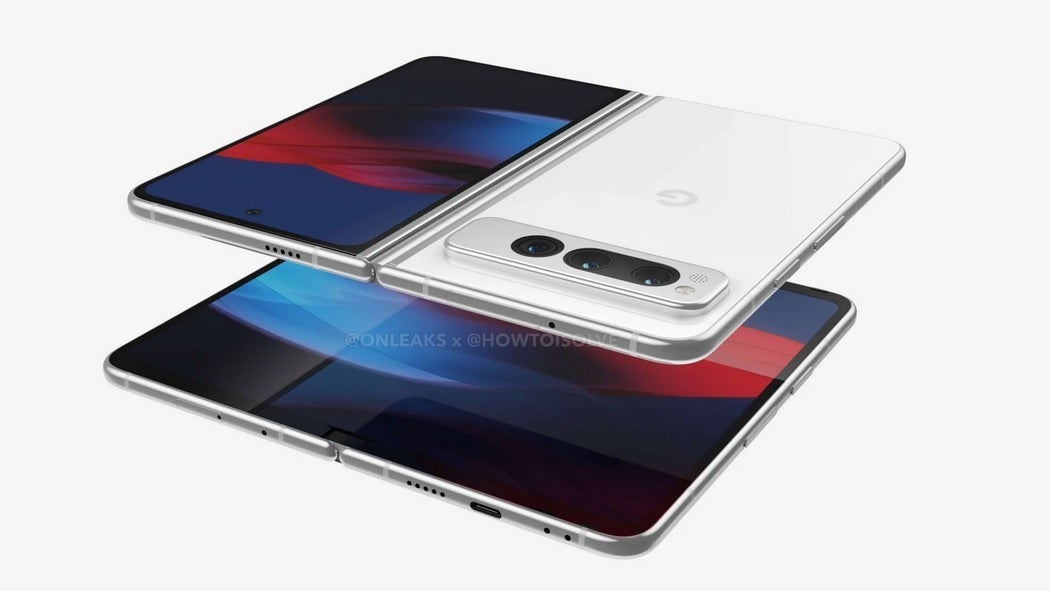 Render of the Google Pixel Fold - Massive leak reveals everything about the Pixel Fold including camera specs, pre-order date and more