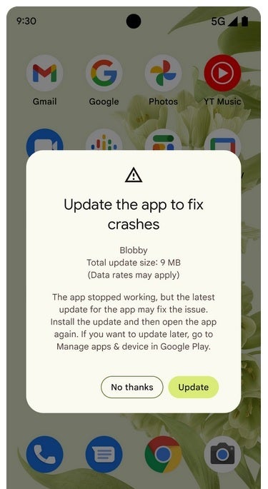 Android users with an app that crashes in the foreground will receive a prompt to update the app to the latest stable version - Apps crashing on your Android phone? Google will soon prompt you to update them