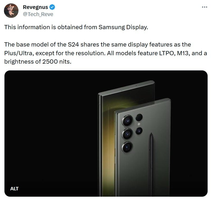 Tipster reveals details about the Galaxy S24 series displays from Samsung Display - OnePlus 12 will reportedly carry the brightest smartphone screen in the U.S.