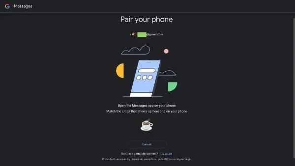 Google Messages on the web gets easier to pair with account-based pairing