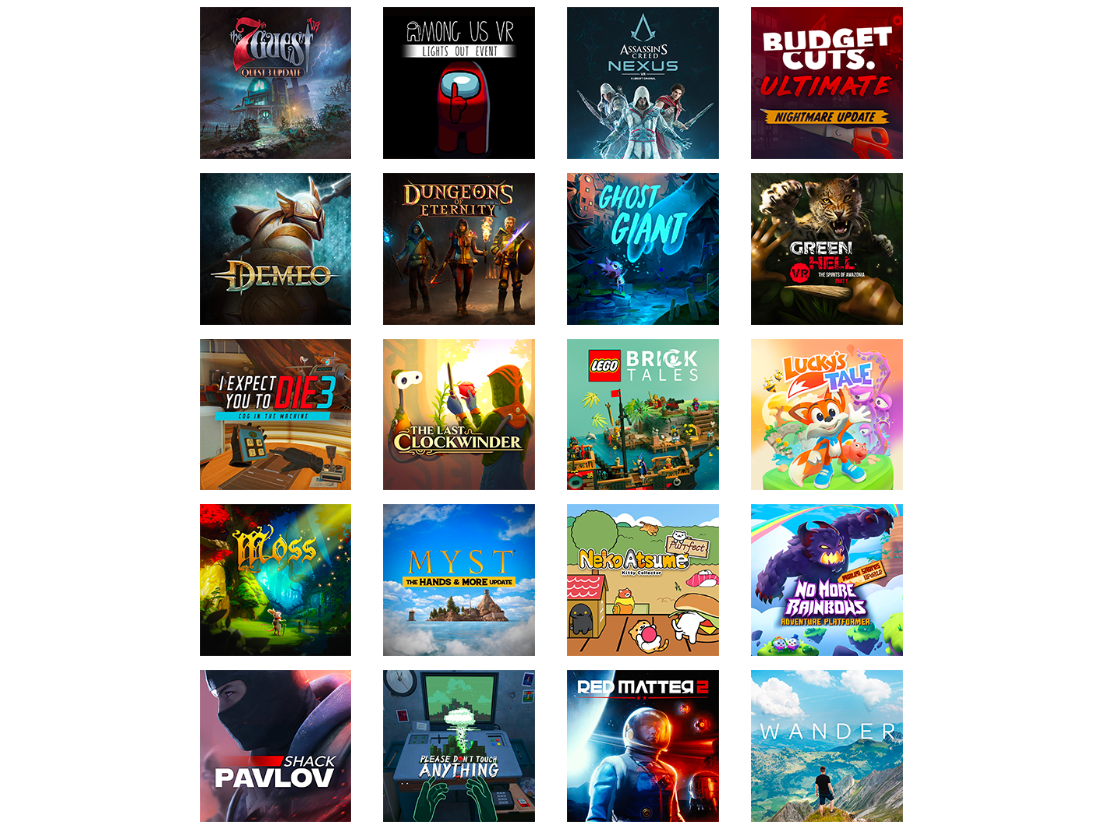 Just some of the games featured in Meta&#039;s Other Worlds sale. - Get up to 60% off VR games through Meta’s Other Worlds sale, live right now
