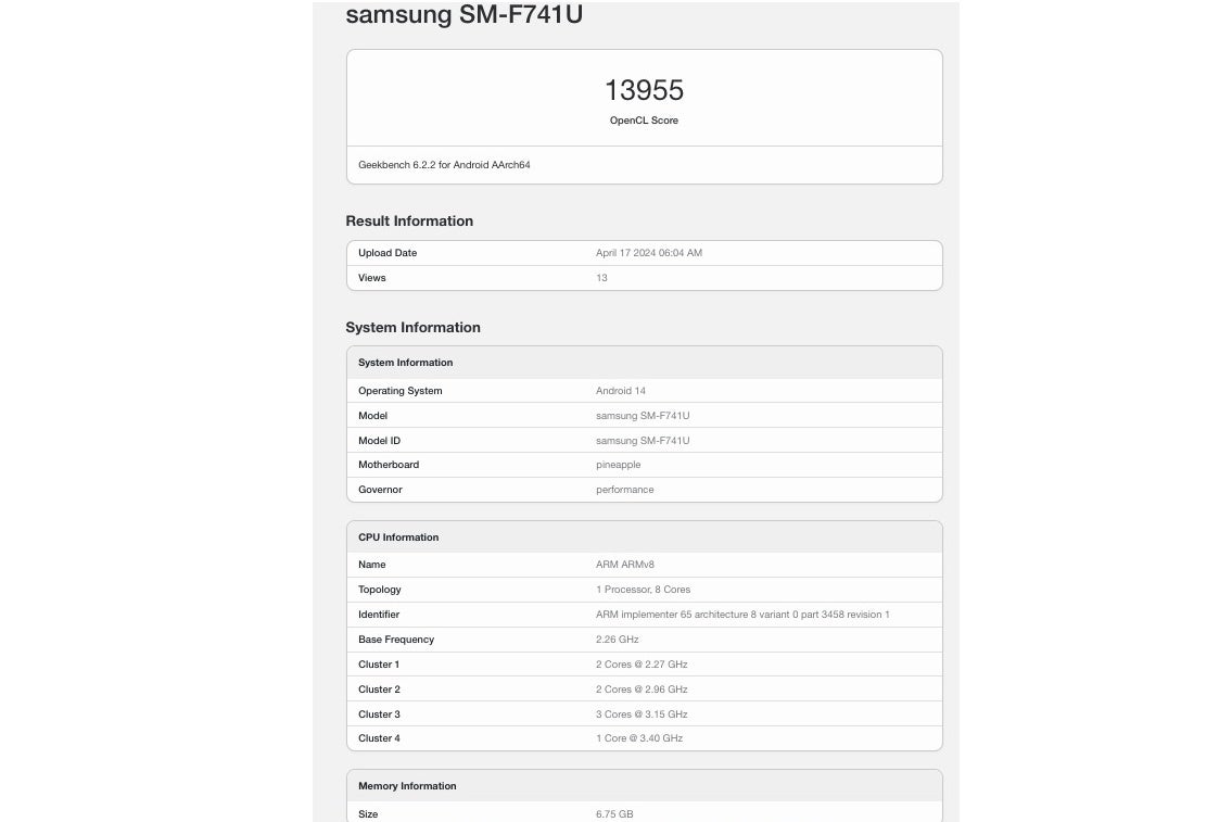 This is a legit Galaxy Z Flip 6 with Snapdragon 8 Gen 3 and 8GB RAM. - Worry not, the Galaxy Z Flip 6 is still guaranteed to pack a Snapdragon 8 Gen 3 chip (and 8GB RAM)