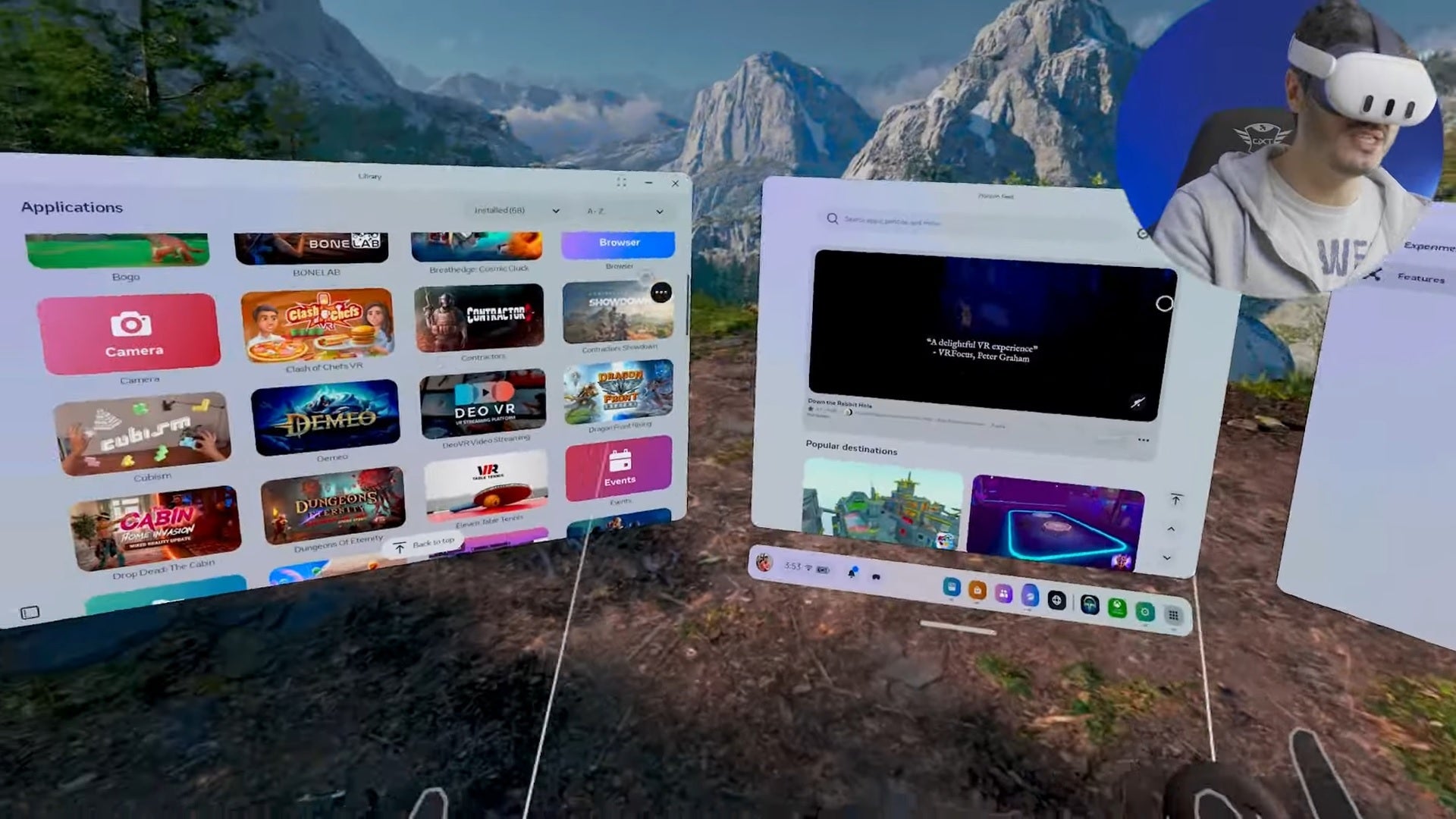 Image credit - Tyriel Wood - VR Tech - Meta Quest goes after Apple Vision Pro with new v67 update – interface changes