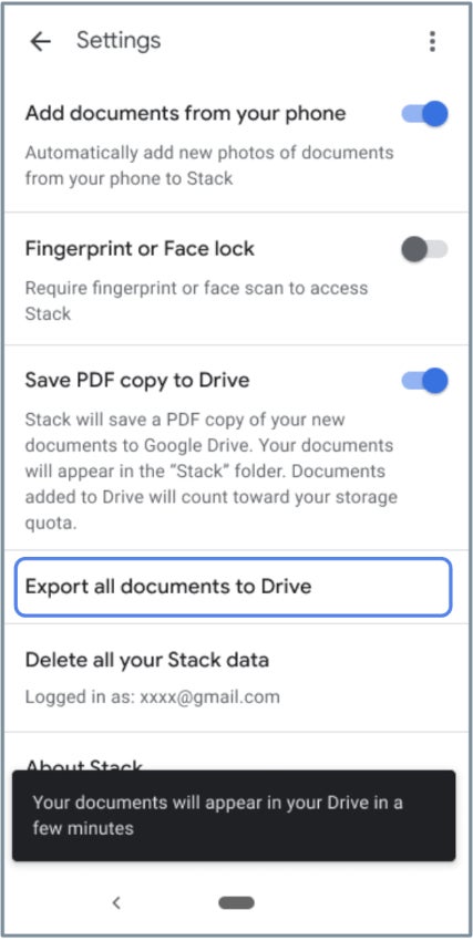 Export documents to Google Drive | Image credits - Google - Google confirms another service will be discontinued in September