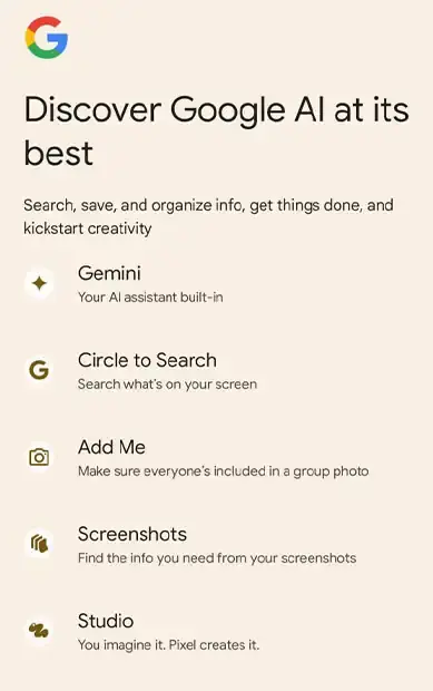Google AI | Image Source - Android Authority - Some Pixel 9 Google AI features leak: Add me, Studio, Pixel Screenshots
