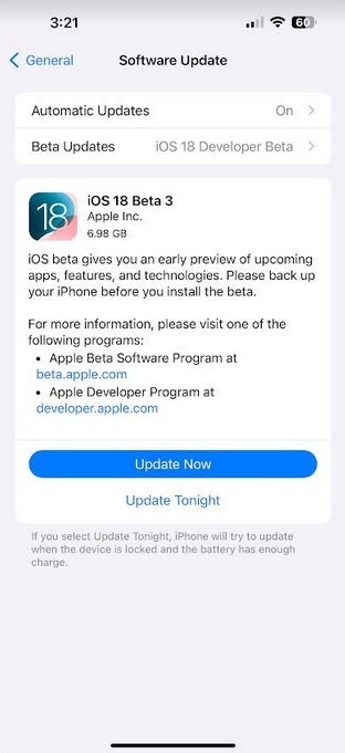 Apple releases iOS 18 developer beta 3 | Image credit – PhoneArena - iOS 18 developer beta 3 is here to exterminate your bugs and add some new features
