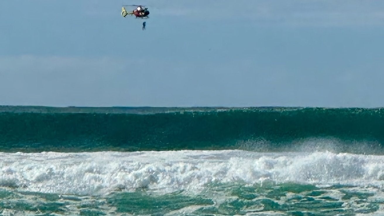 A helicopter rescue. | Image credit&amp;nbsp;Surf Life Saving NSW - Apple Watch does it again by calling for a life saving helicopter rescue