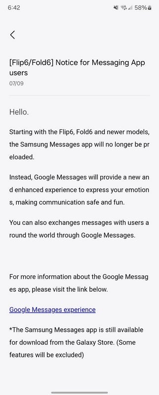 Samsung announces that it will preload Google Messages instead of Samsung Messages on Galaxy devices. | Image credit-Max Weinbach - In the U.S., Samsung will no longer preload the Samsung Messages app on Galaxy devices