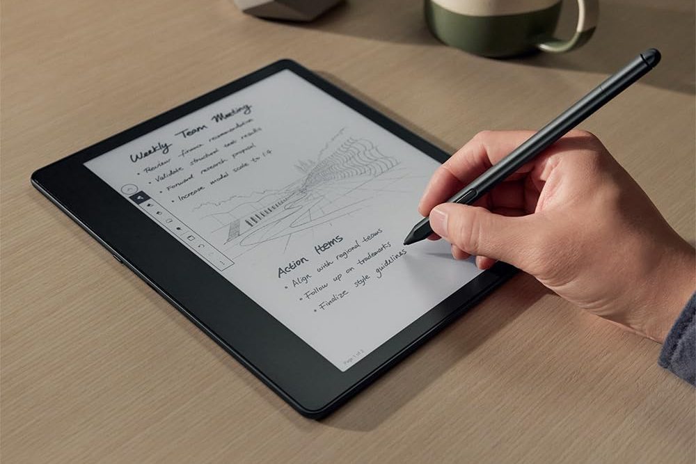 Kindle Scribe with Basic Pen; image credit–Amazon - Best Amazon Prime Day 2024 deals on Amazon Kindle, Fire tablets and Echo speakers: Recap