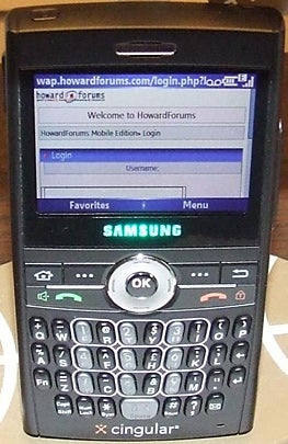 Live shots of Cingular&#039;s Samsung i607