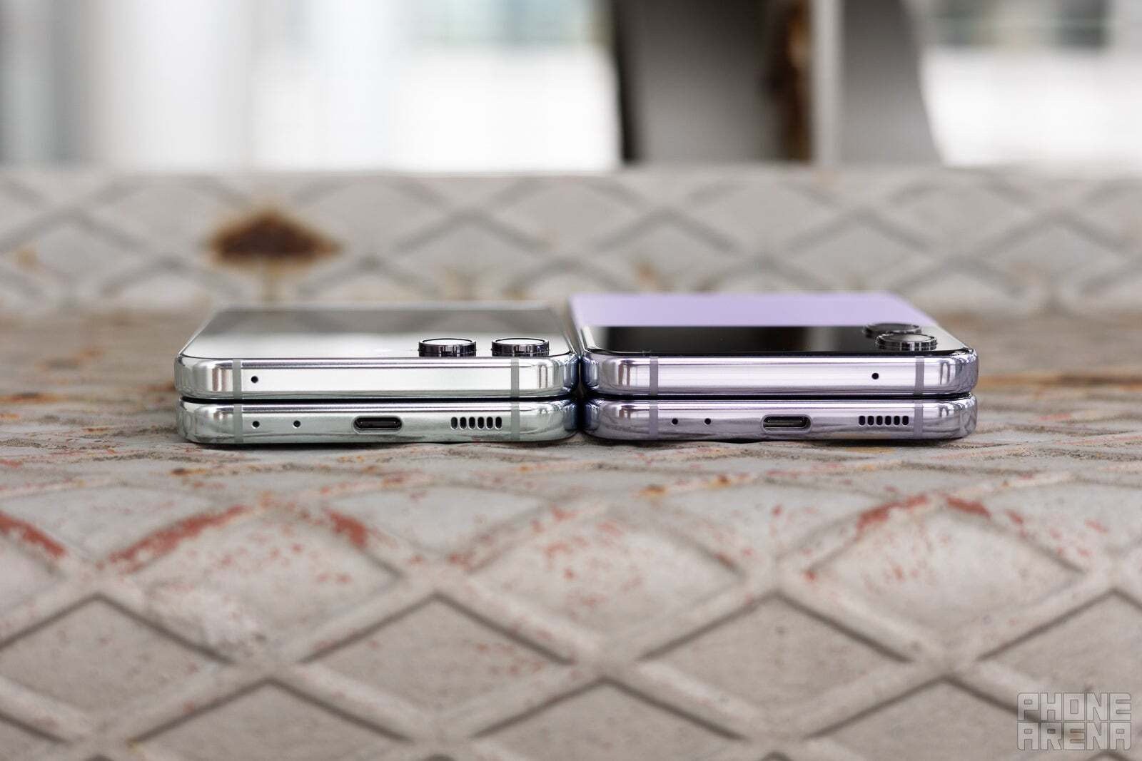 The Z Flip 5 on the left and the Z Flip 4 on the right for reference. | Image Source - PhoneArena - Galaxy Z Flip 6 release date expectations, price estimates, and upgrades