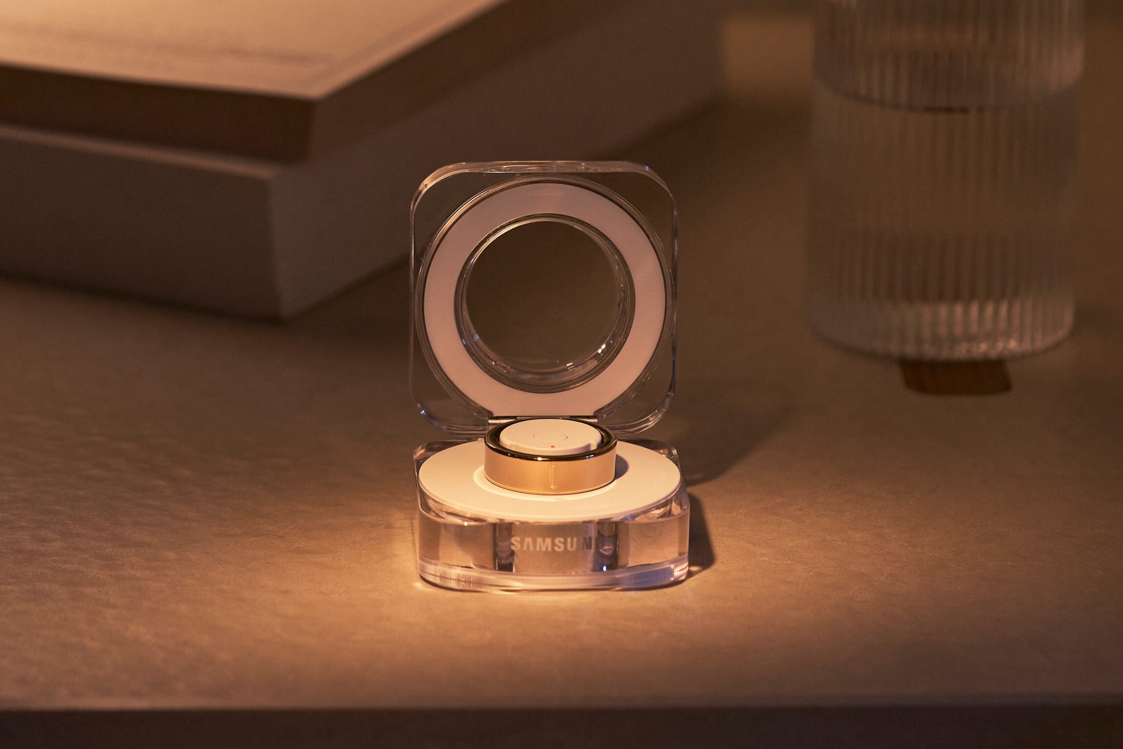 The Galaxy Ring in its charging case. | Image credit – Samsung - Galaxy Ring release date, price, specs, and must-know features